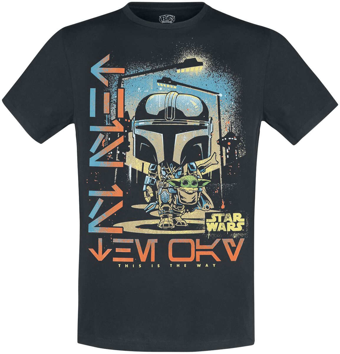 Funko Star Wars - The Mandalorian - Mando & Baby Yoda - Grogu T-Shirt multicolour