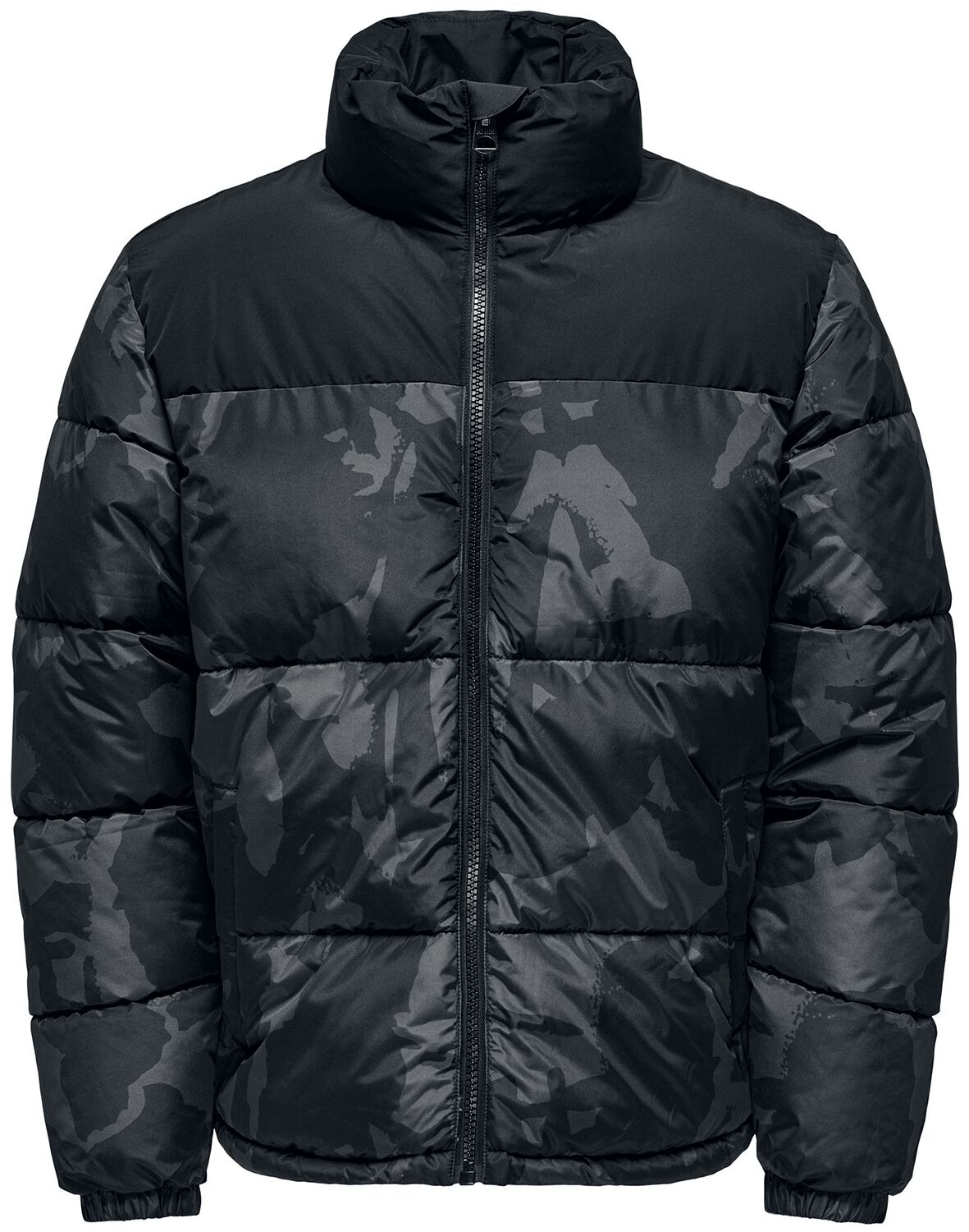 Image of Giacca invernale di ONLY and SONS - ONSMELVIN LIFE LF PUFFER JACKET OTW VD - M a XXL - Uomo - nero/grigio