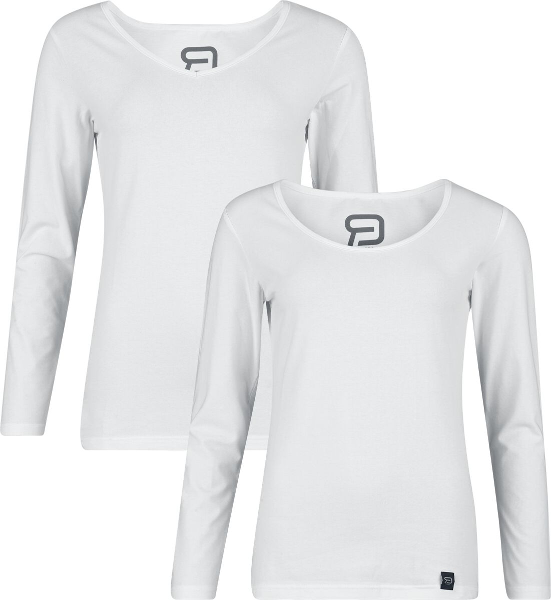 4068143319782 - Doppelpack Longsleeves Weiß Langarmshirt weiß in L