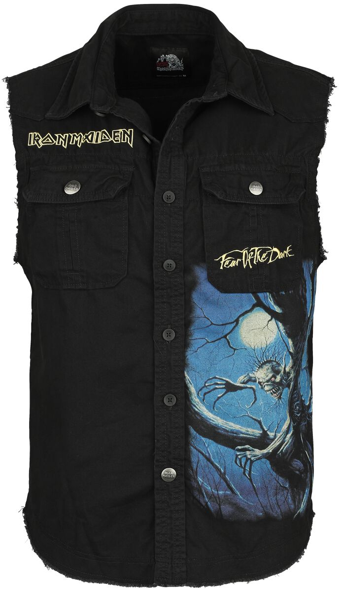 Iron Maiden Weste - Fear Of The Dark - M bis 4XL - für Männer - Größe XL - schwarz  - Lizenziertes Merchandise!