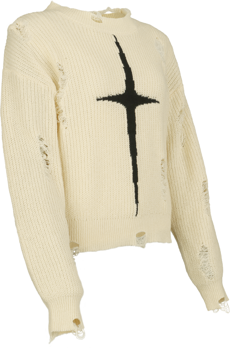 5059075471319 - Kara Vex Jumper Strickpullover beige schwarz in S