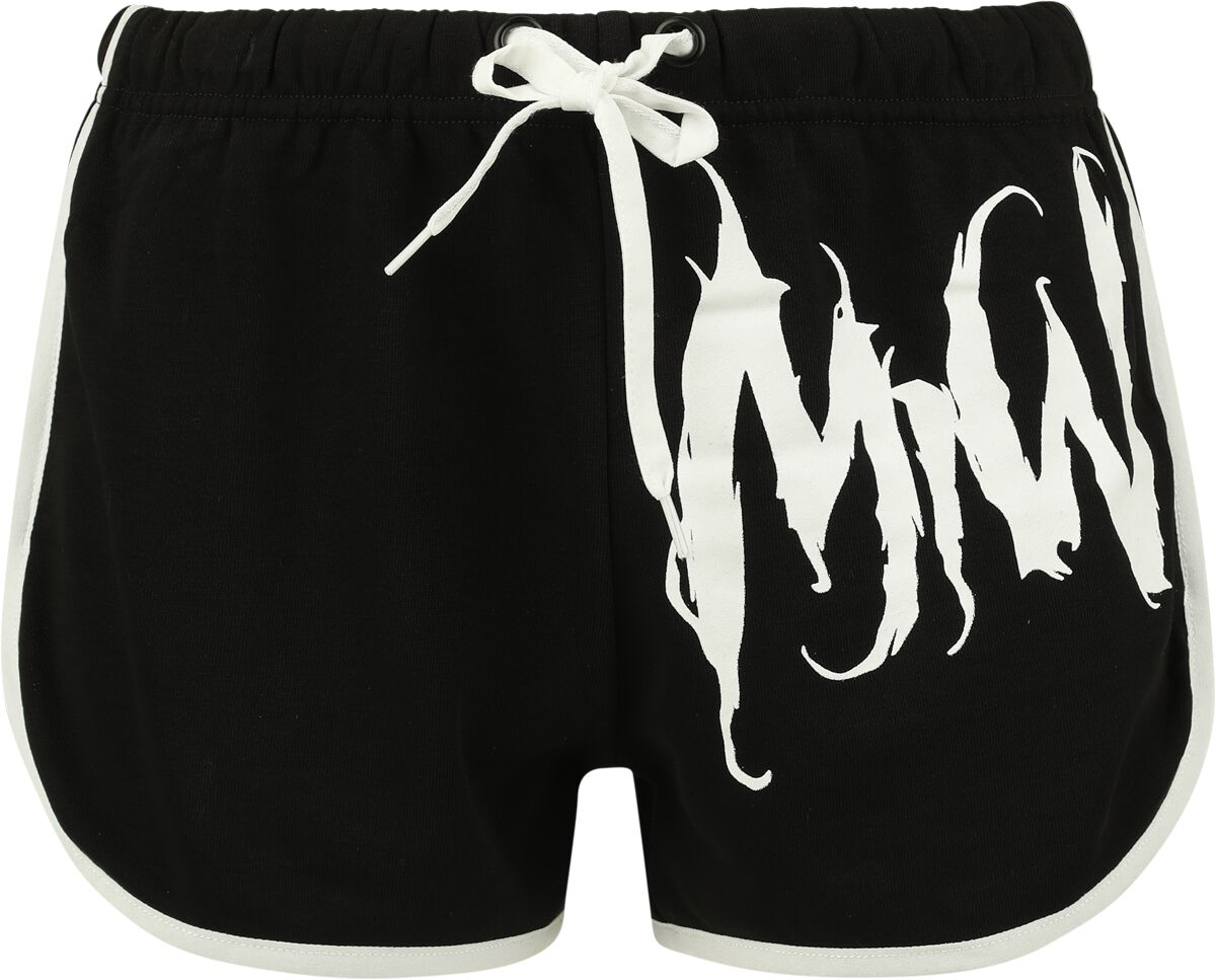 Hotpant - EMP Signature Collection - S bis XXL - für Damen - Größe M - schwarz/weiß - EMP exklusives Merchandise! - Frauen - female
