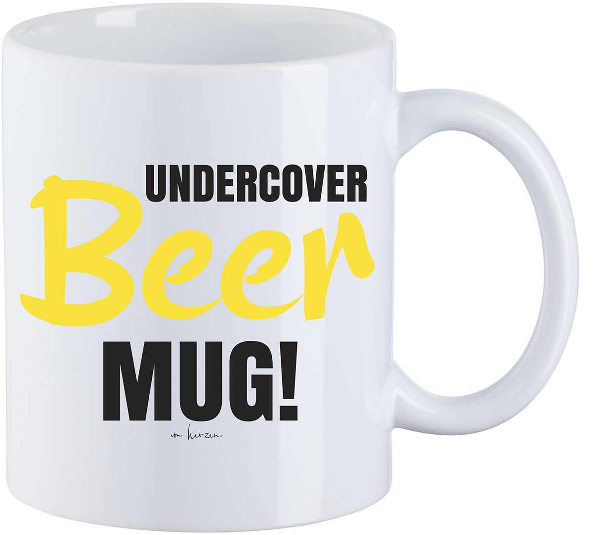 Alkohol & Party Undercover Beer Tasse weiß Alkohol & Party Undercover Beer Tasse weiß