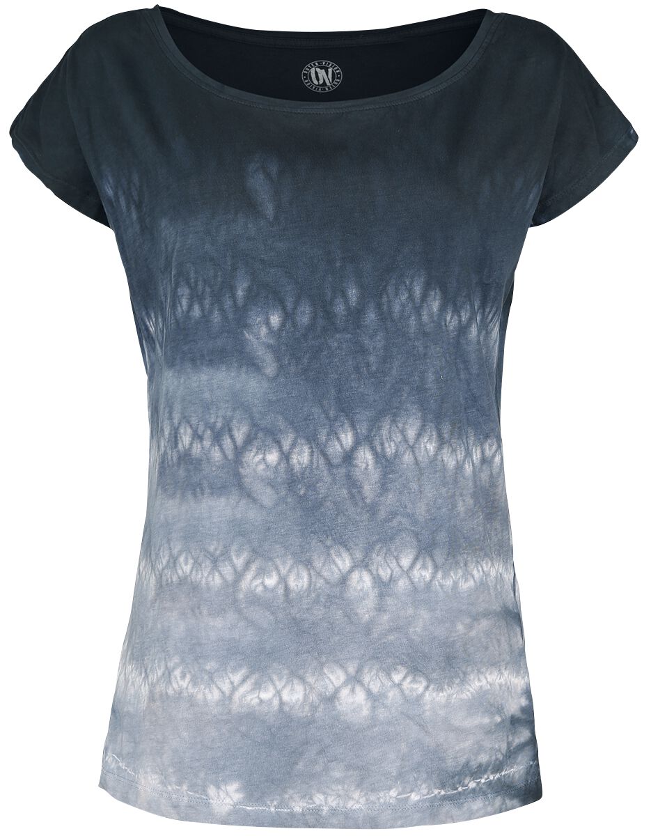 T-Shirt Manches courtes de Outer Vision - Marylin - S à XL - pour Femme - gris/blanc