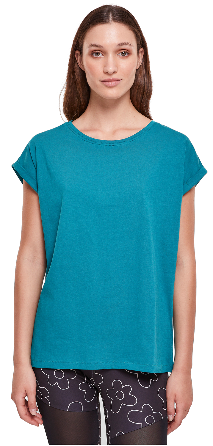 Thumbnail - Urban Classics Ladies Extended Shoulder Tee T-Shirt grün in S