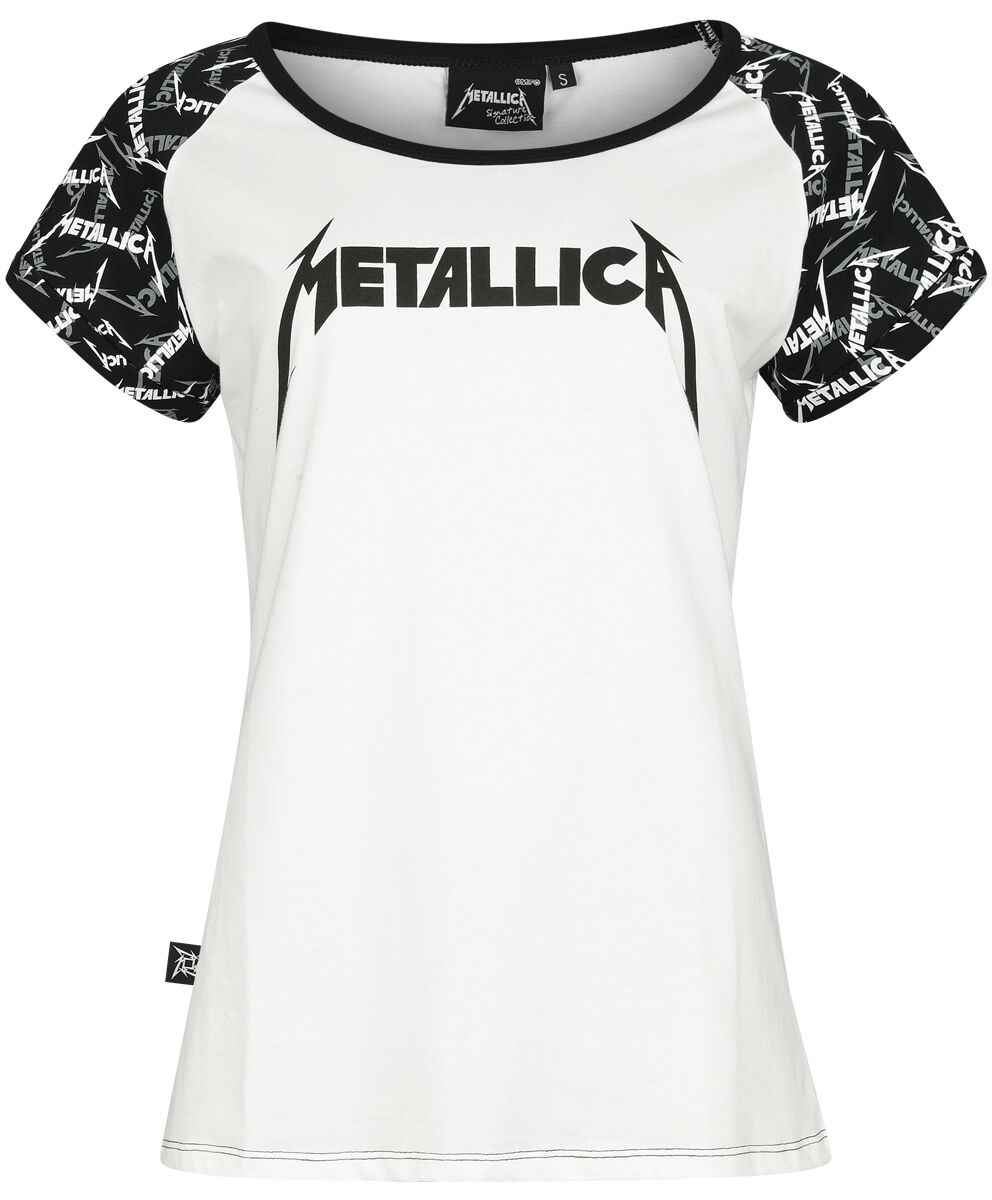 Metallica T-Shirt - EMP Signature Collection - S bis XXL - für Damen - Größe L - weiß/schwarz  - EMP exklusives Merchandise!