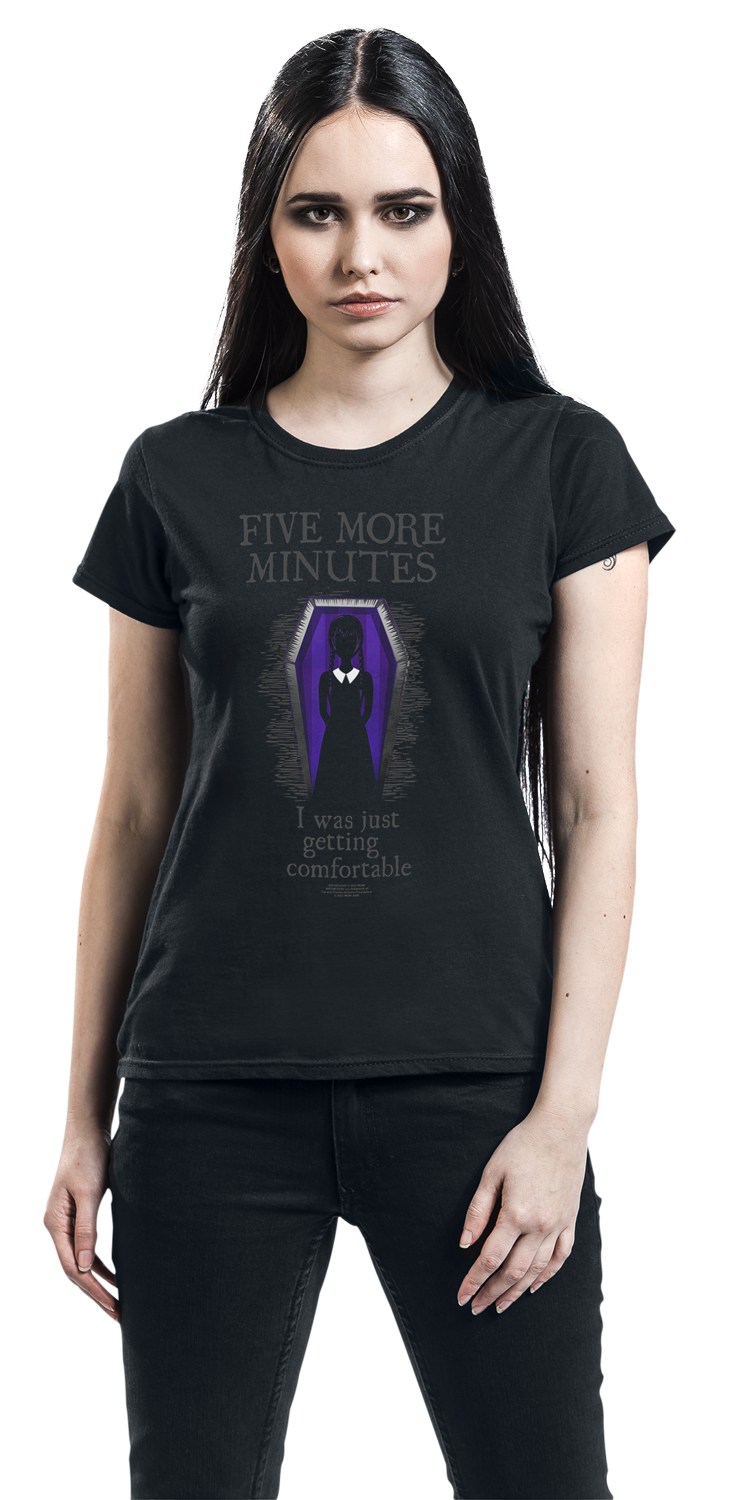 Wednesday Five More Minutes T-Shirt schwarz