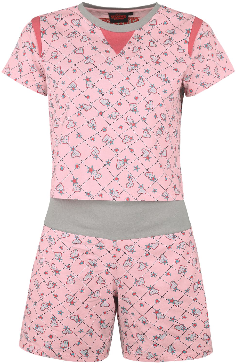Stranger Things Schlafanzug - Erica - L bis XL - für Damen - Größe L - allover  - EMP exklusives Merchandise!