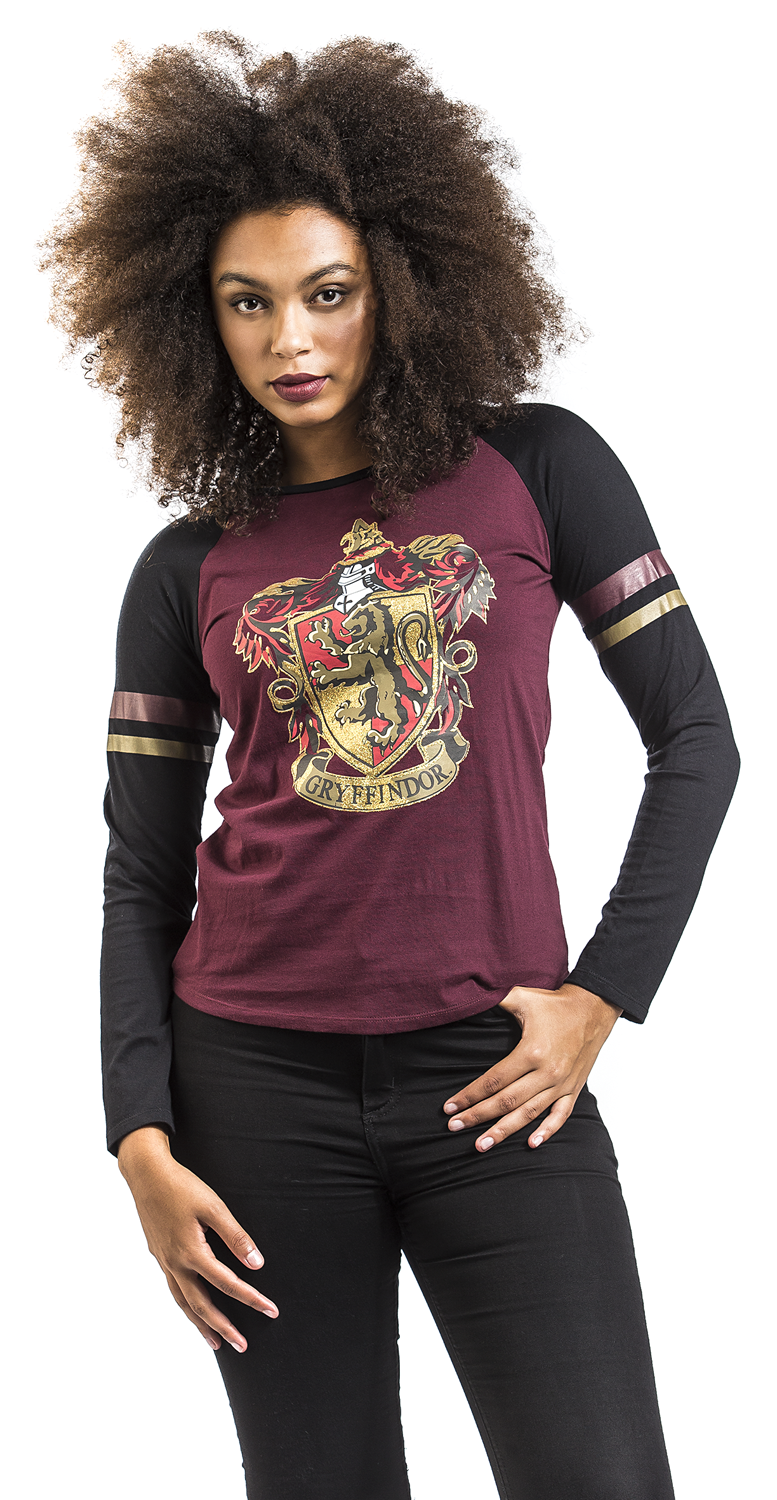 Harry Potter Gryffindor Langarmshirt rot schwarz