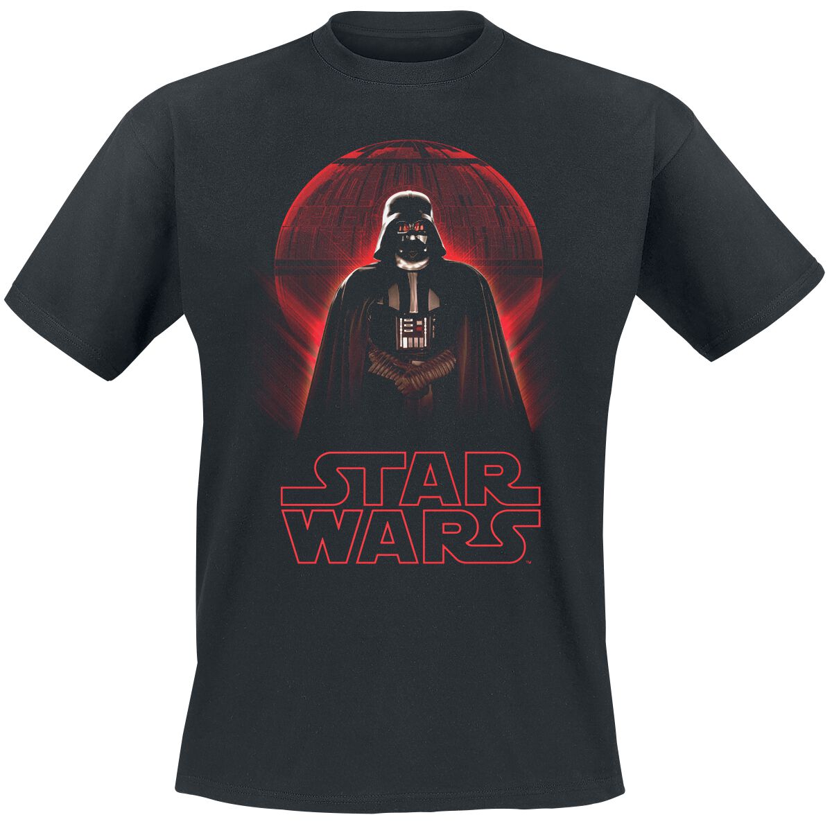 Star Wars T-Shirt - Rogue One - Darth Vader Death Star - 5XL - für Männer - Größe 5XL - schwarz  - Lizenzierter Fanartikel