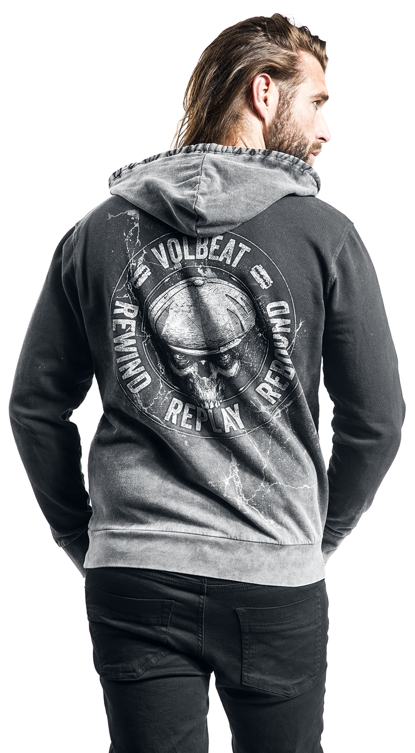 Volbeat Rewind, replay, rebound Kapuzenpullover grau