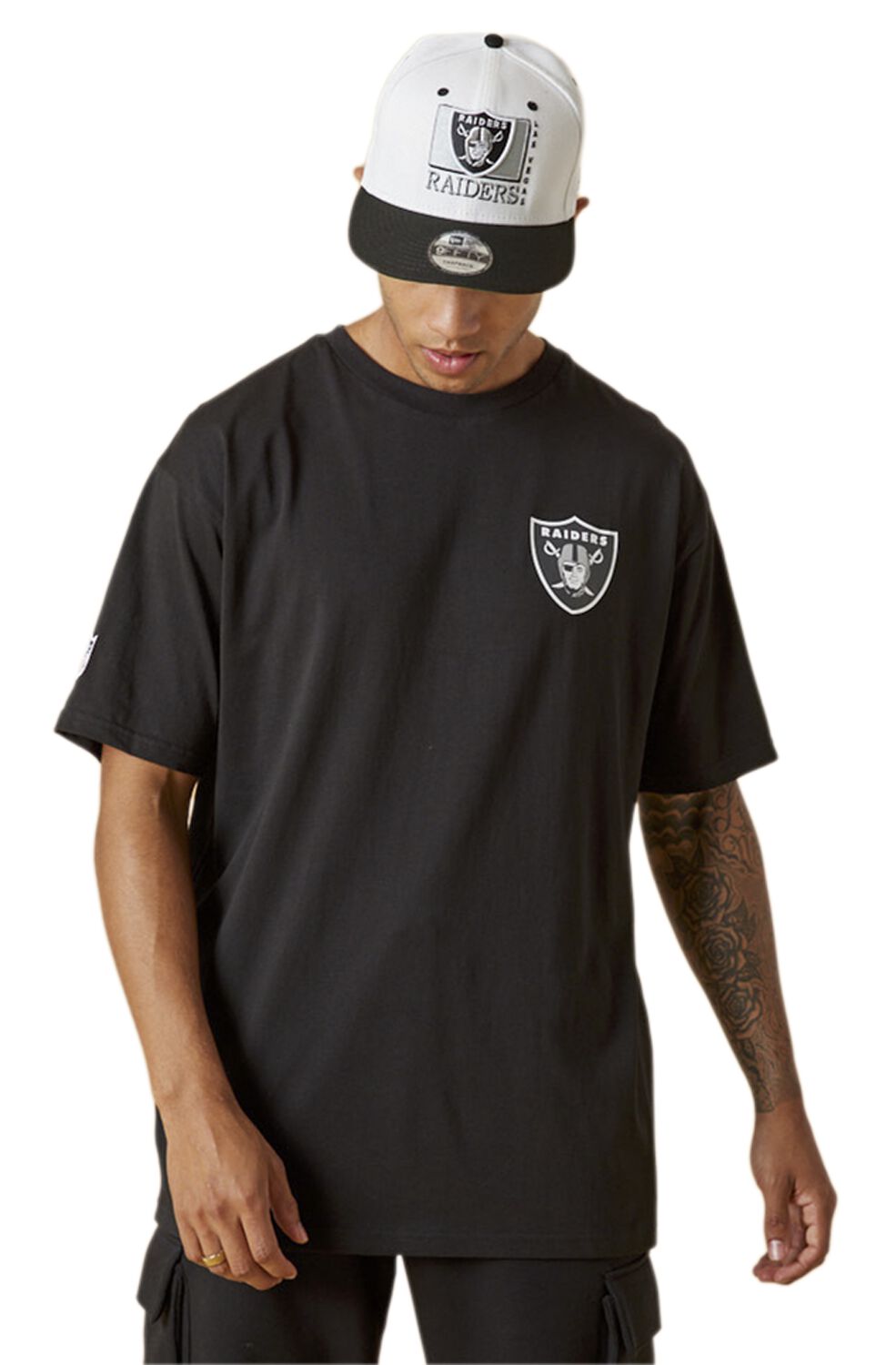 New Era - NFL Las Vegas Raiders Chest Team Logo T-Shirt schwarz in XXL
