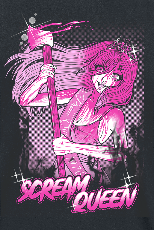 Pinku Kult T-Shirt - Scream Queens - S bis L - für Männer - Größe S - schwarz  - Lizenzierter Fanartikel