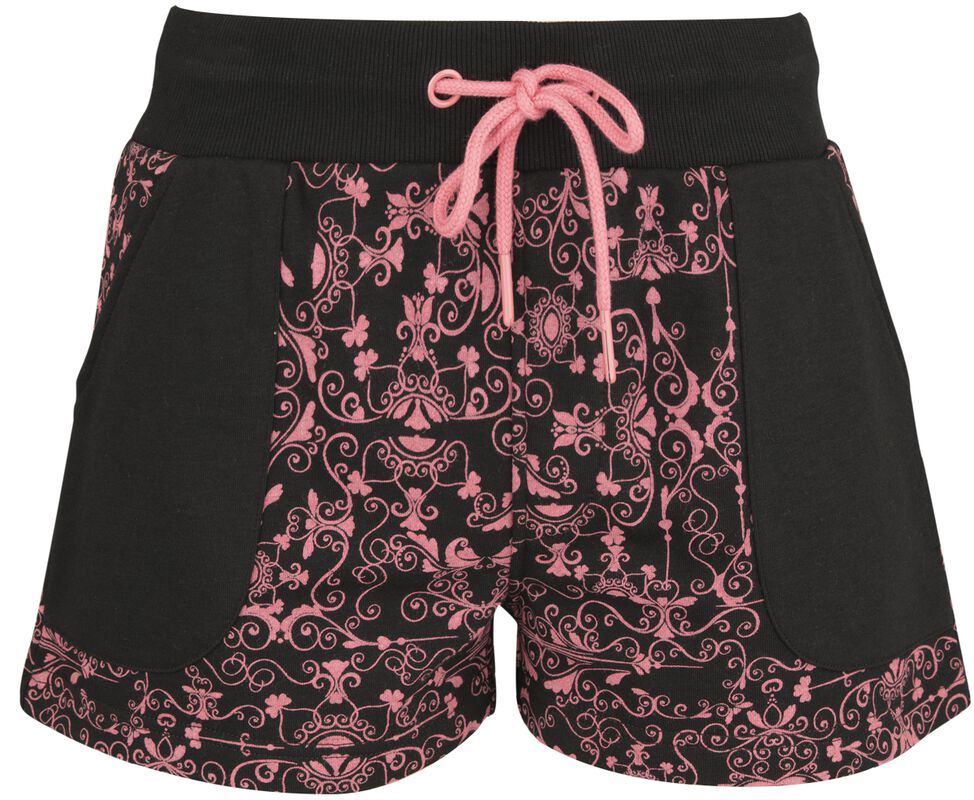 Shorts with pink ornaments