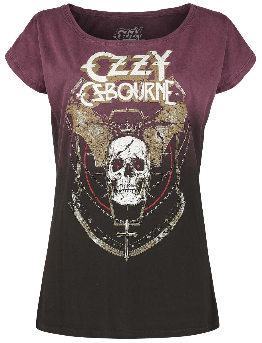 Ozzy Osbourne Gold Bat T-Shirt burgund – 20.01% Rabatt Ozzy Osbourne Gold Bat T-Shirt burgund – 20.01% Rabatt