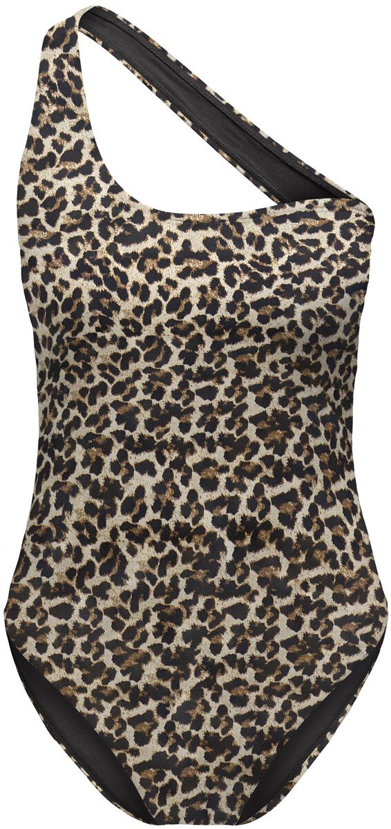 Only Onltassy One Shoulder Swimsuit Badeanzug leopard in L