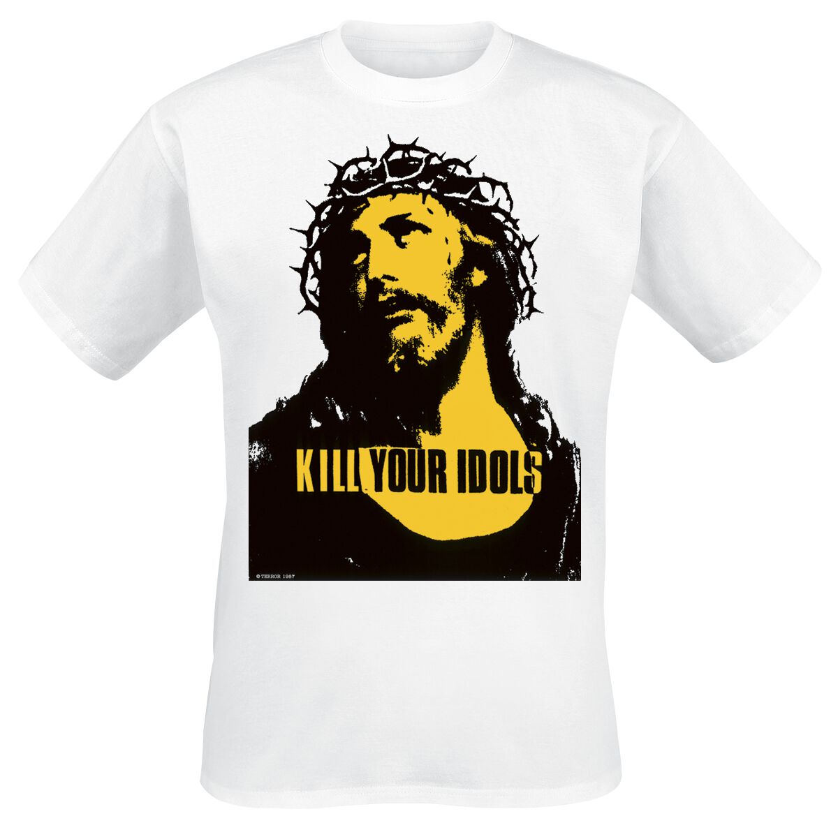 T-Shirt Manches courtes Fun de Slogans - Kill Your Idols (Band) - M à 3XL - pour Homme - blanc