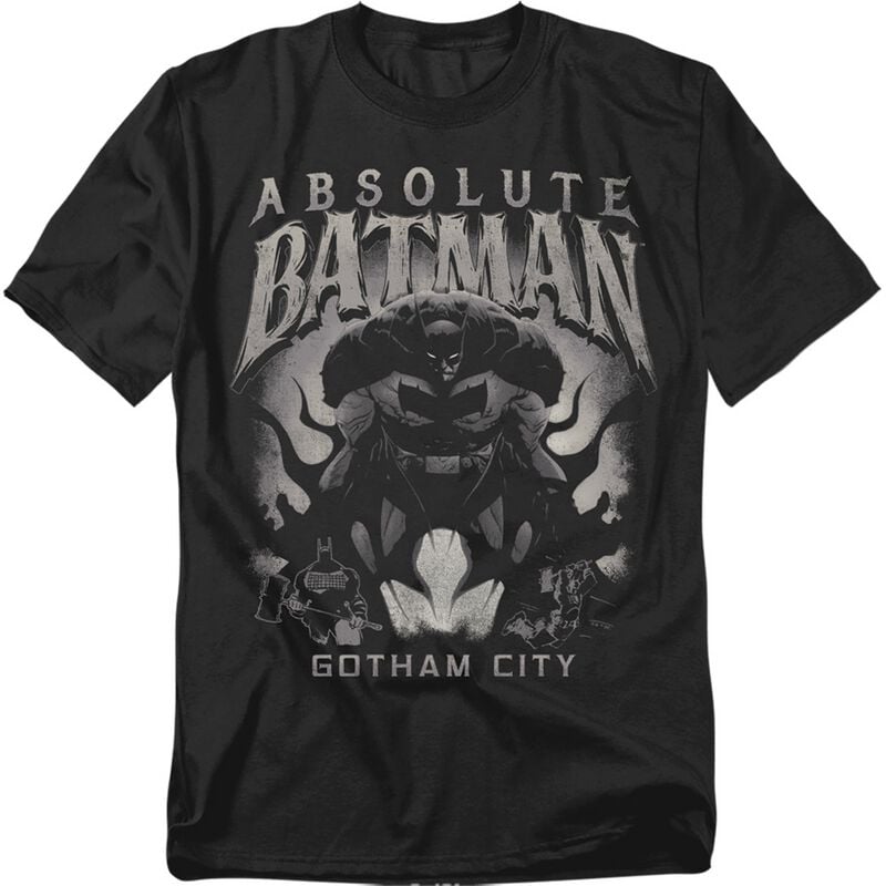 Batman - DC Comics T-Shirt - Batman Absolute Gotham City Metal - M bis 5XL - für Männer - Größe M - schwarz  - Lizenzierter Fanartikel