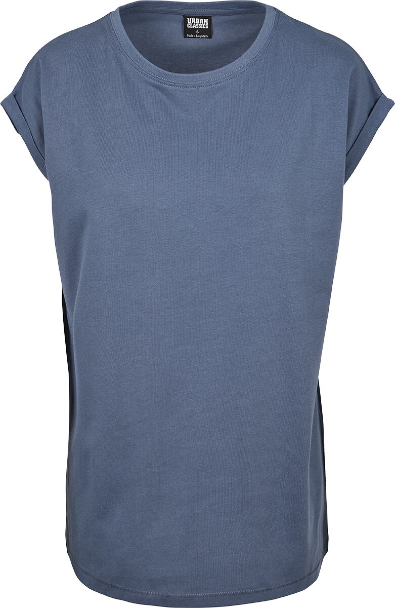 Image of T-Shirt di Urban Classics - Ladies Extended Shoulder Tee - XS a S - Donna - blu