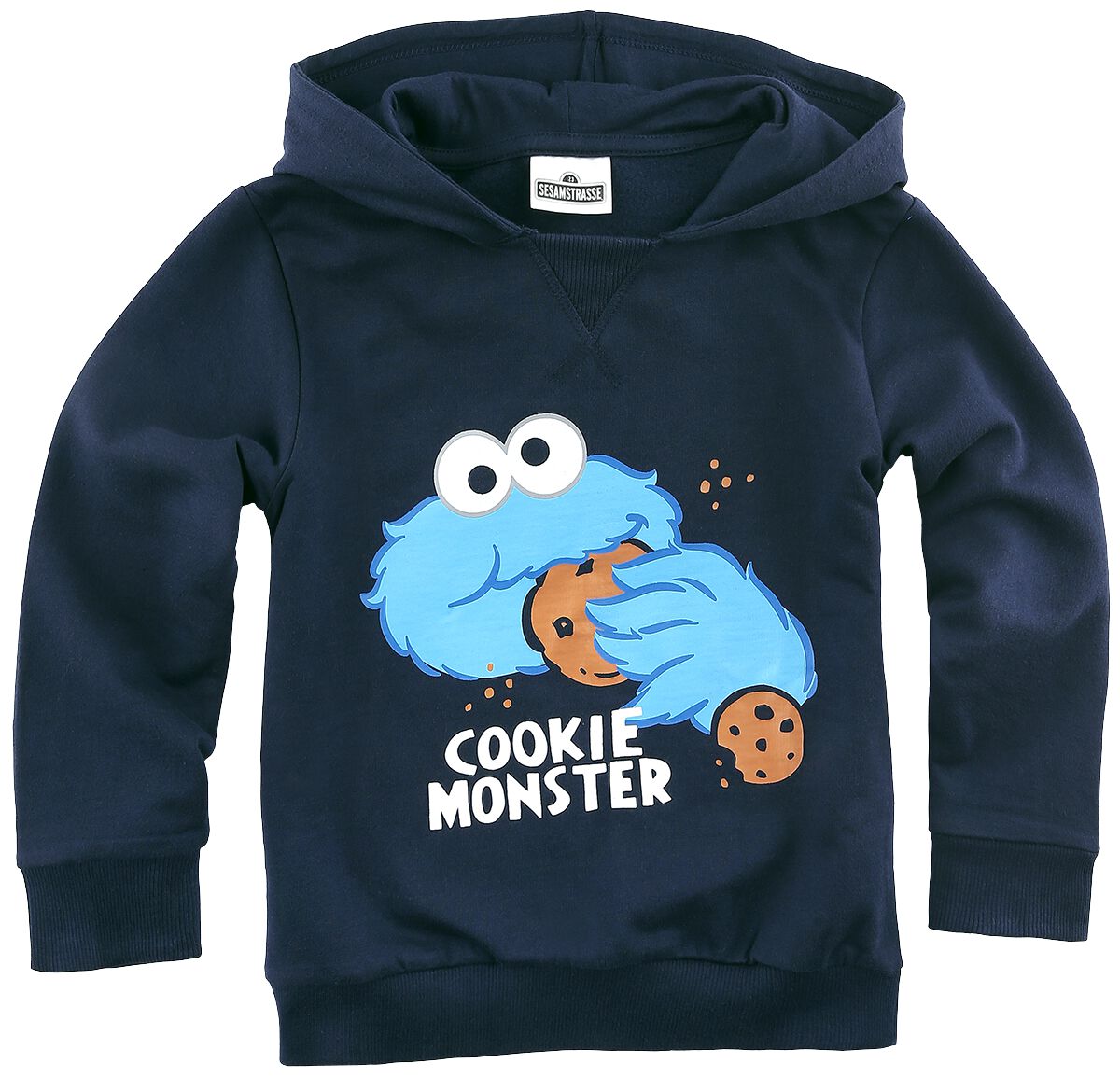 Sesamstraße Kids – Cookie Monster Kapuzenpullover blau Sesamstraße Kids – Cookie Monster Kapuzenpullover blau