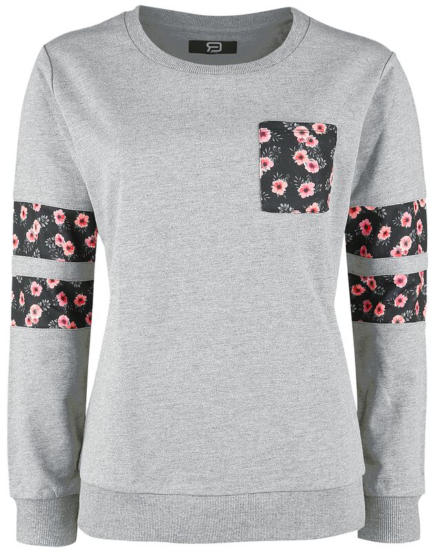 Sweatshirt mit floralen Printdetails
