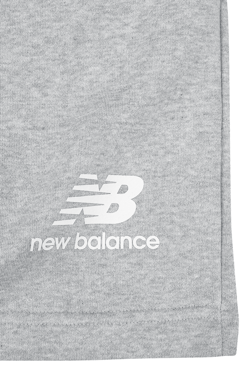 New Balance NB ESSENTIALS STACKED LOGO FLEECE SHORT Short grau
