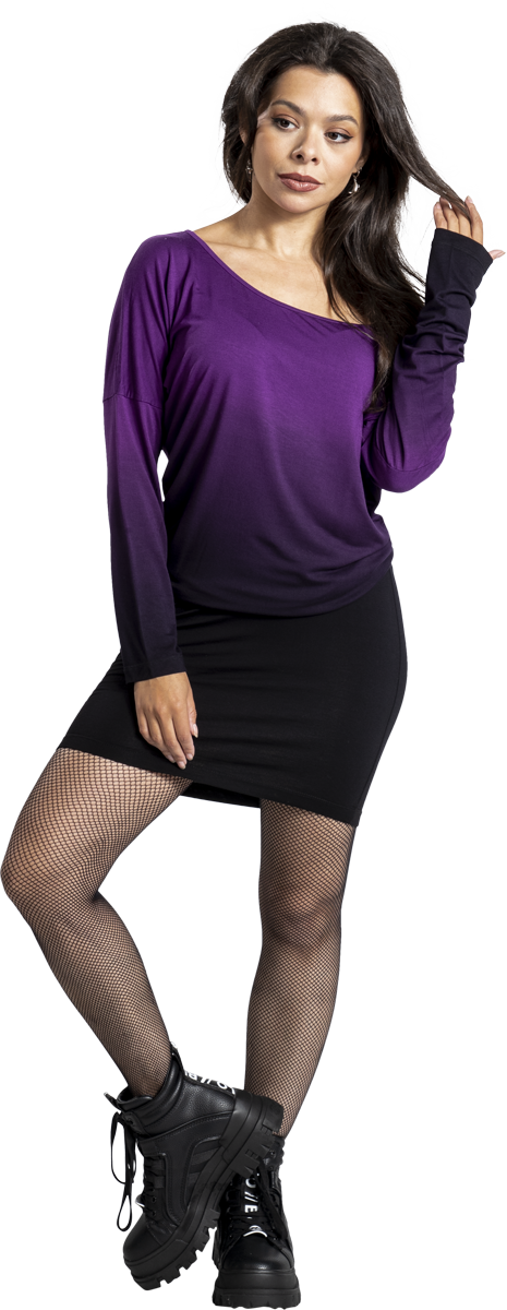 Thumbnail - RED by EMP Hold Loosely Kurzes Kleid schwarz lila in L