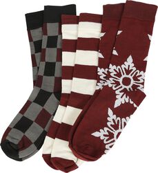 Christmas Snowflakes Socks 3-Pack, Urban Classics, Socken