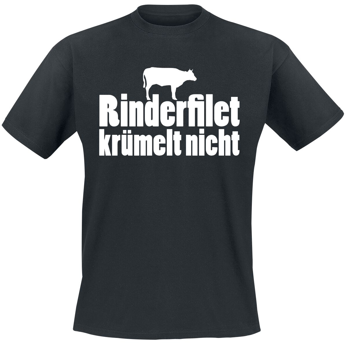 Food T-Shirt - Rinderfilet krümelt nicht - M bis 5XL - für Männer - Größe 5XL - schwarz