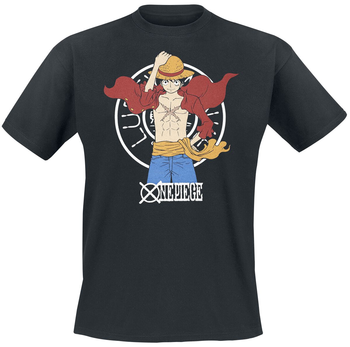One Piece Luffy New World T-Shirt schwarz in XXL
