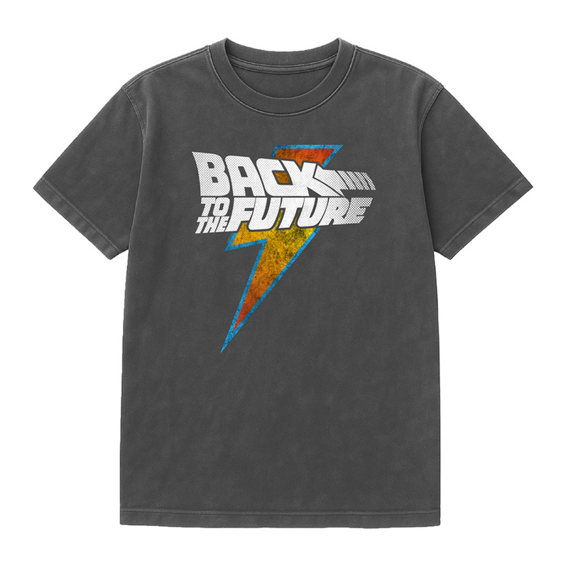Back To The Future  Oversized T-shirt - Back to the Future - Lightning - Oversized - for Men - black