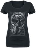 schwarzes T-Shirt mit Print und Rundhalsausschnitt, Gothicana by EMP, T-Shirt