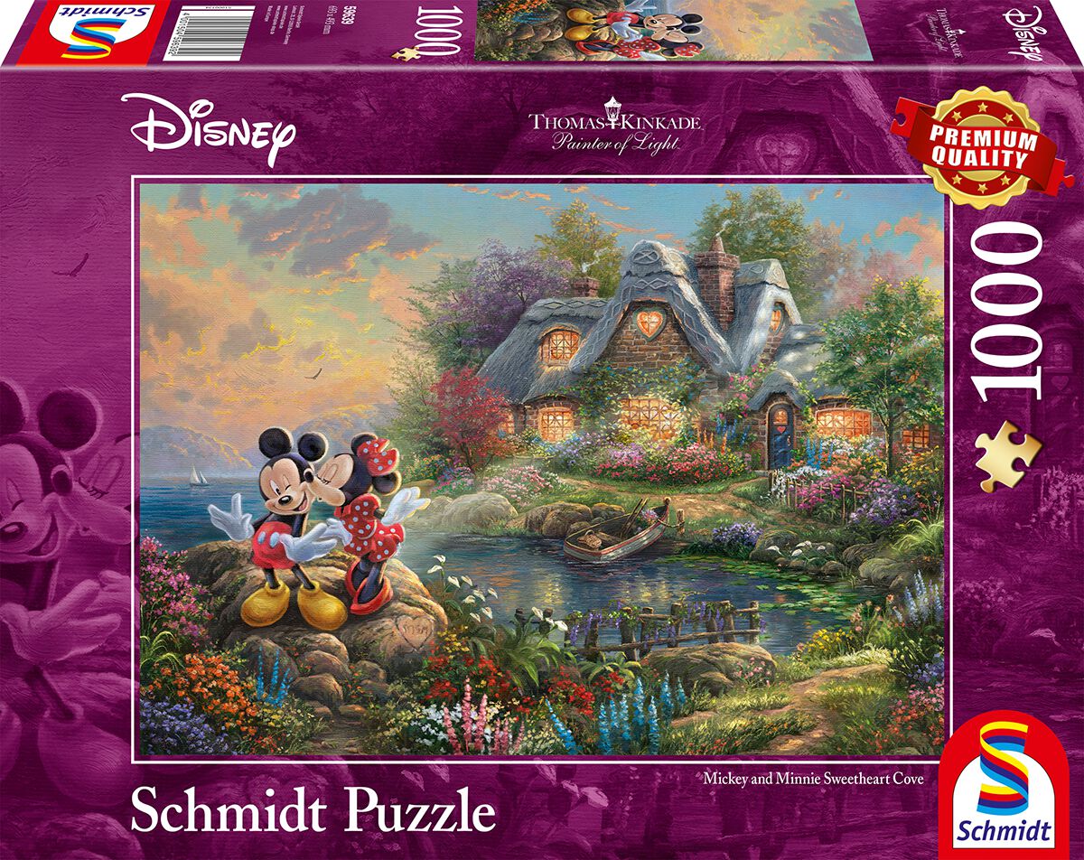 Mickey Mouse - Disney Puzzle - Thomas Kinkade Studios - Sweethearts Mickey & Minnie - multicolor  - Lizenzierter Fanartikel