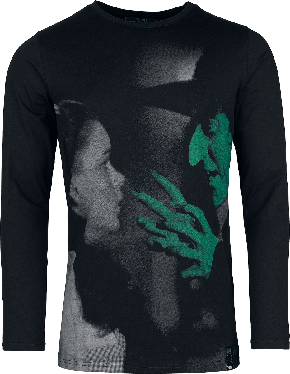 The Wizard of Oz by Killstar Gothic T-Shirt - Wicked Witch Long-sleeved Top - for Men - black