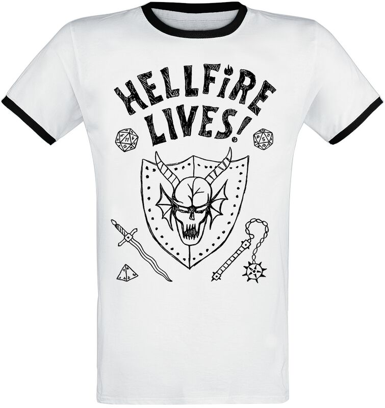Stranger Things T-Shirt - Season 5 - Hellfire Lives! - S bis 3XL - für Männer - Größe S - multicolor  - Lizenzierter Fanartikel