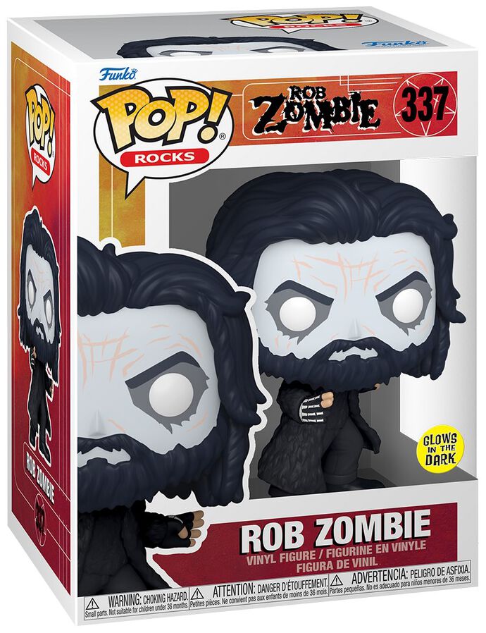 Rob Zombie - Rob Zombie Rocks! (Glow in the Dark) Vinyl Figur 337 - Funko Pop! Figur - multicolor