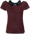 Burnout Double Layer Shirt, RED by EMP, T-Shirt