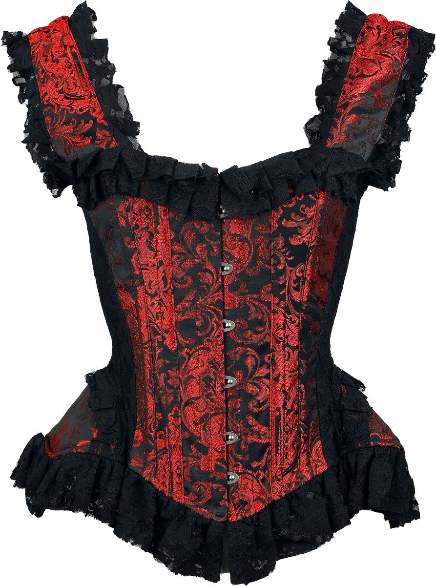 Corsage - Gorset Goth z Burleska - Duchess - Kobiety - czerwony