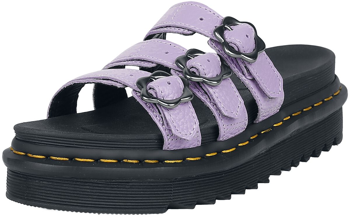 Dr. Martens Blaire Slide FLWR – Lilac Milled Nappa Sandale flieder