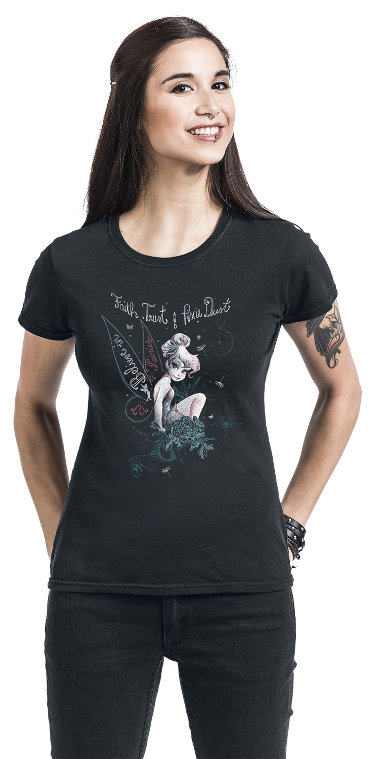 Peter Pan Tinker Bell in Fairy Land T-Shirt schwarz