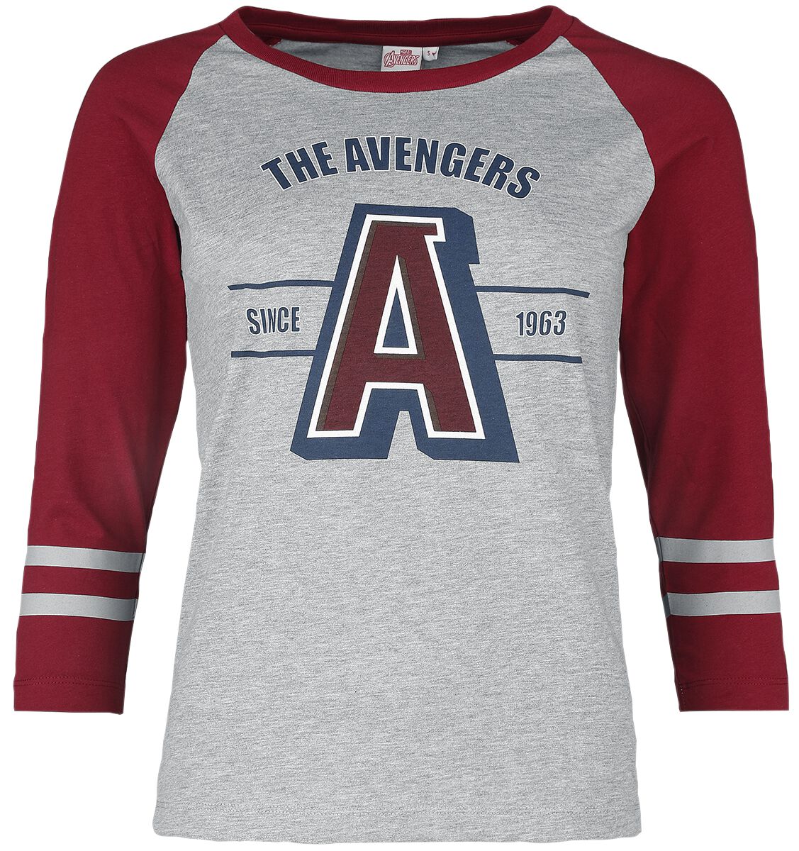 T-shirt manches longues de Captain America - S à 3XL - pour Femme - multicolore