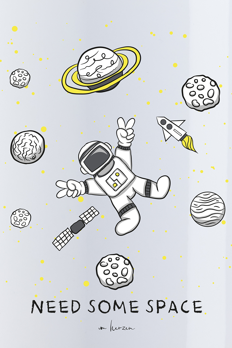 Sprüche Need Some Space Tasse weiß