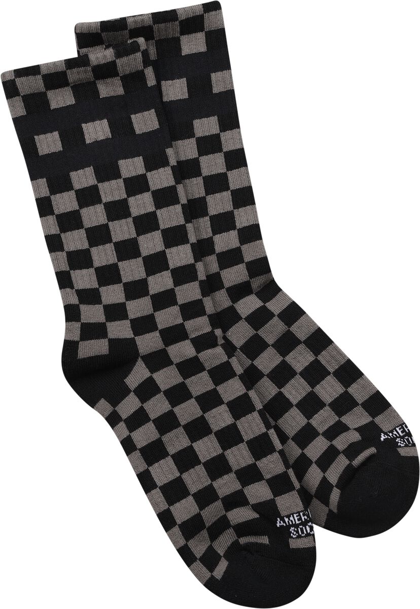 American Socks Socken - Checkerboard B/G - Mid High  - Größe  schwarz/grau