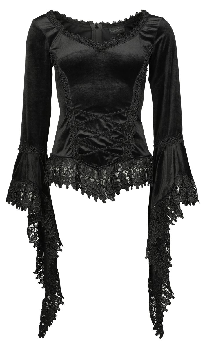 Levně Sinister Gothic Gotické tričko s dlouhými rukávy Dámské tričko s dlouhými rukávy černá