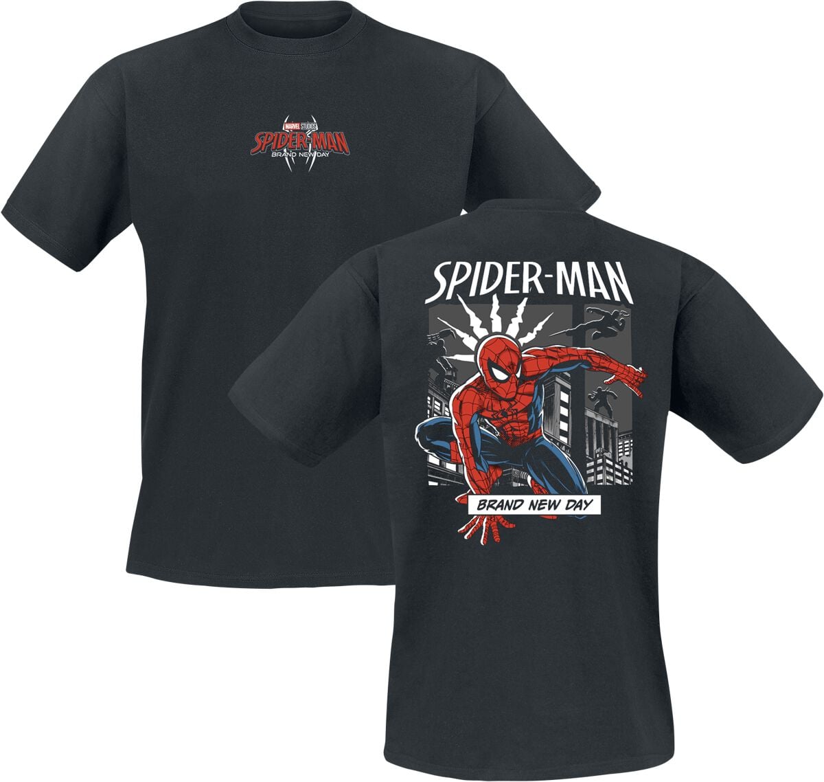 Spider-Man Comic Spider T-shirt Black