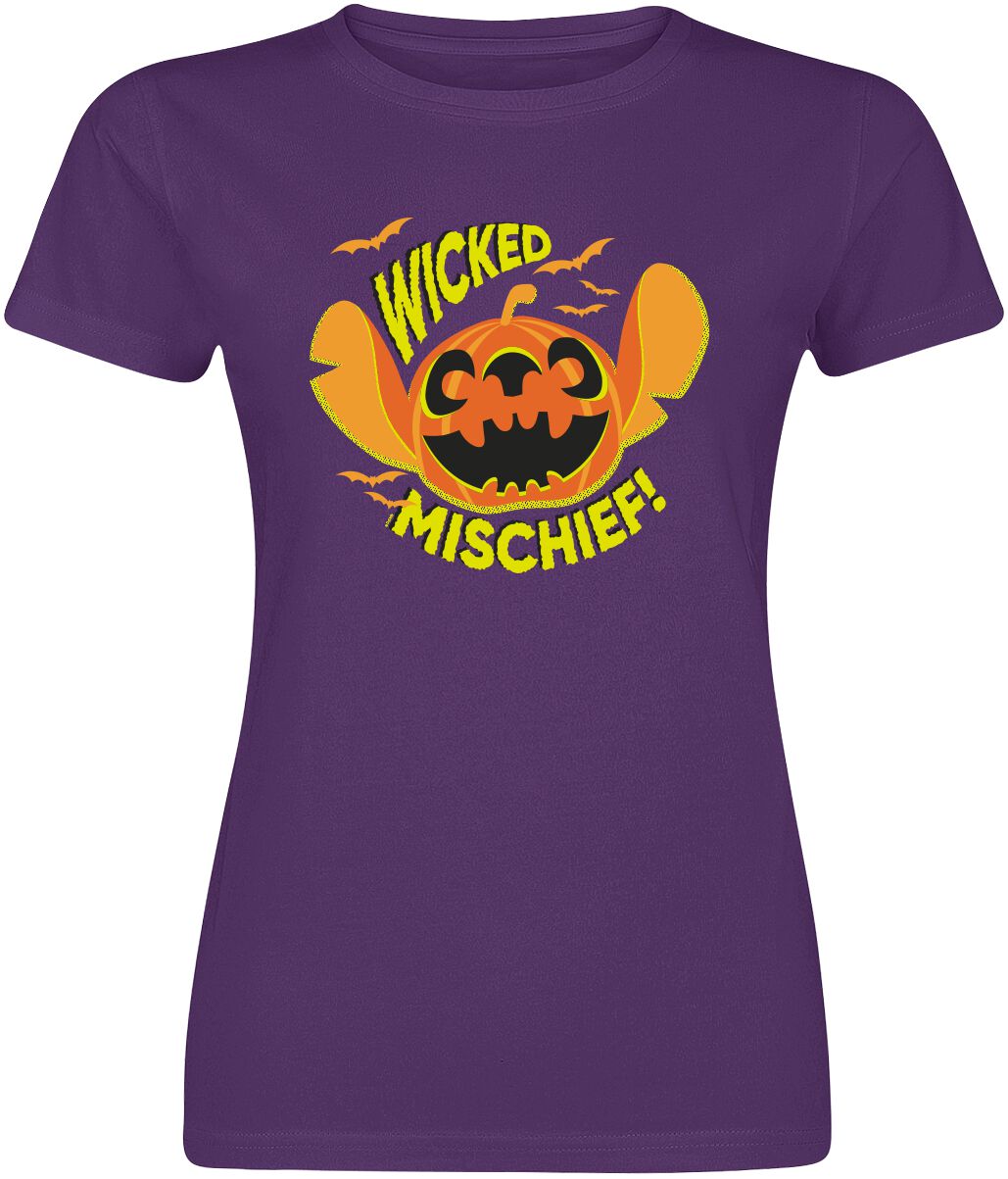 Micky Maus Pumpkin Stitch T Shirt lila  - Onlineshop EMP