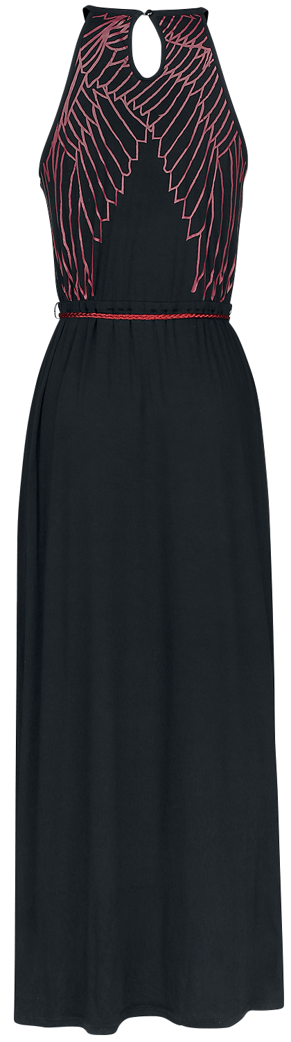 Harry Potter Phönix Langes Kleid schwarz bordeaux