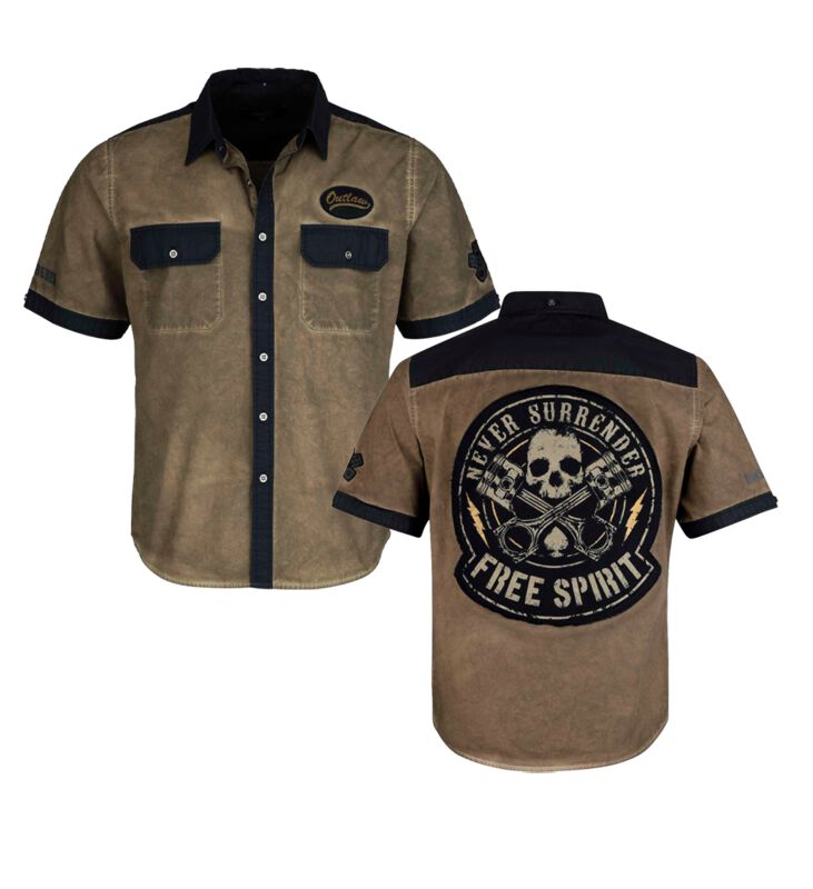 Levně Rock Rebel by EMP Košile Free Spirit Košile khaki