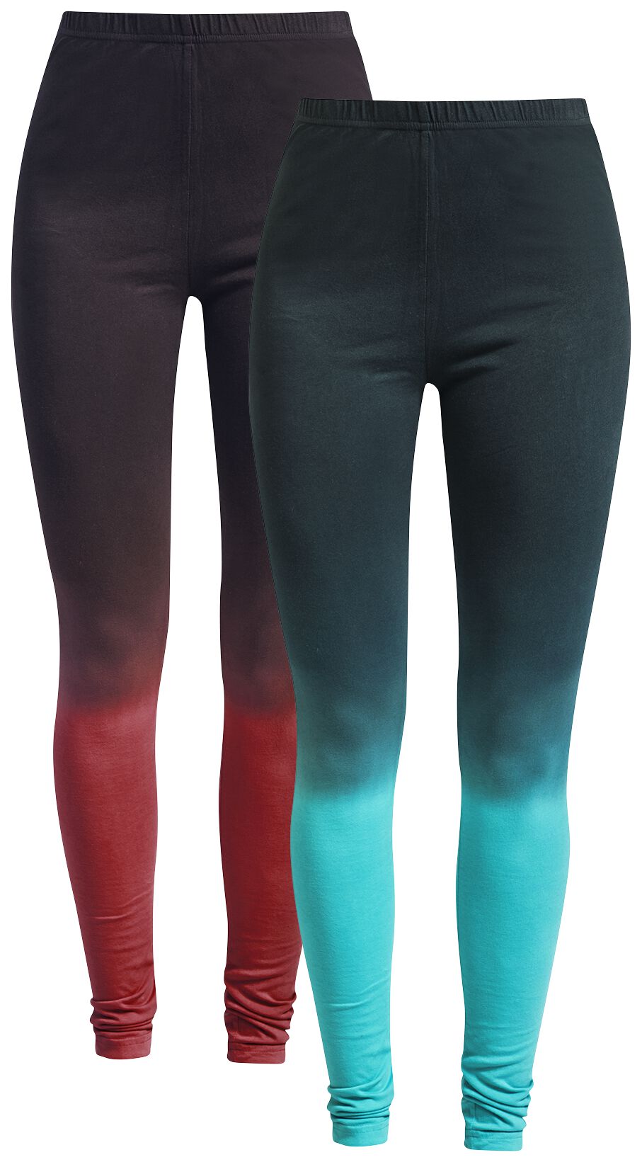 Image of Leggings di Full Volume by EMP - Double pack of colour gradient leggings - S a L - Donna - nero