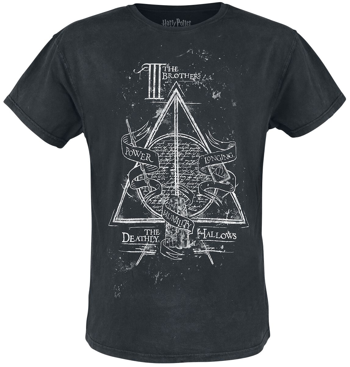 Harry Potter The Deathly Hallows T-Shirt schwarz in L